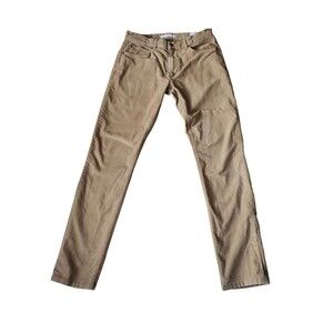 Billy Reid Slim Fit Mid-Rise Stretch 5 Pocket Jeans Mens 32/32 Tan "Moss Green"